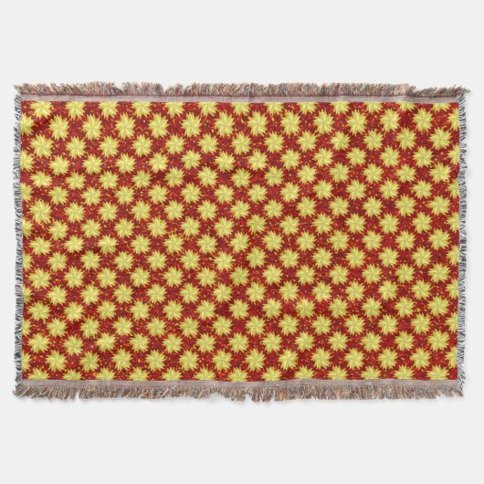 Goldene Sterne und rote Glitzer Decke (Vorderseite)