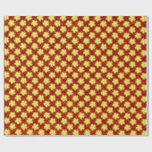 Goldene Sterne und rote Glitzer Geschenkpapier (Flach)