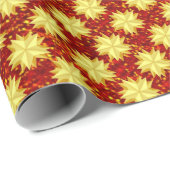 Goldene Sterne und rote Glitzer Geschenkpapier (Rolleneckpunkt)