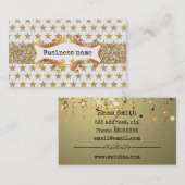 Goldene Sterne Visitenkarte (Vorne/Hinten)