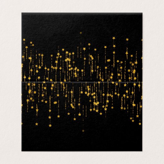 Goldene Sterne Visitenkarten (Außenseite Aufgefaltet)