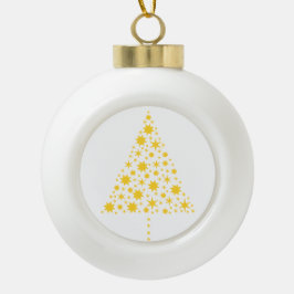 Goldene Sterne Weihnachtsbaum Keramik Kugel-Ornament
