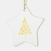 Goldene Sterne Weihnachtsbaum Keramik Ornament (Links)