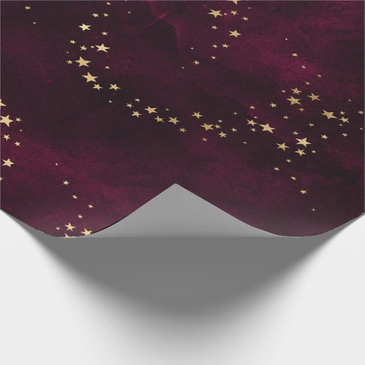 Goldene Sterne - Weihnachtsgeschmack Geschenkpapier (Ecke)