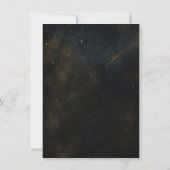 Goldene Sternenstaub-Finsternis-Himmlische Hochzei Einladung (Rückseite)