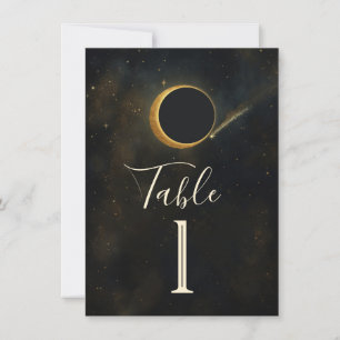 Goldene Sternenstaub-Finsternis-Himmlische Hochzei Einladung