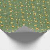 Goldene Sternexplosion Geschenkpapier (Ecke)