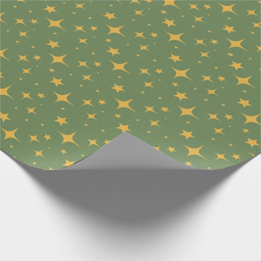 Goldene Sternexplosion Geschenkpapier (Ecke)
