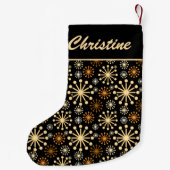 Goldene Sternexplosion Kleiner Weihnachtsstrumpf (Rückseite)