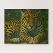 Goldene Stille - ruhender Leopard in Foliage Puzzle (Horizontal)