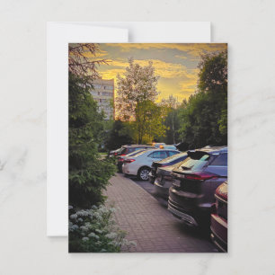 Goldene Stille Urban Postcard - Anpassbar Postkarte