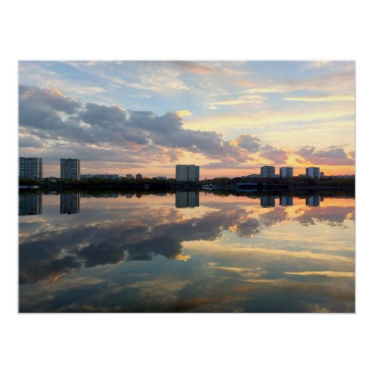 Goldene Stille — Urbane Reflexion Poster (Vorderseite)