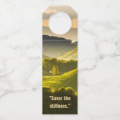 Goldene Stille - Weinflasche Flaschenanhänger (Rückseite)