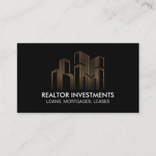 Goldene stilvolle Immobilien Visitenkarte