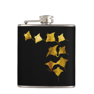 Goldene Stingrochen Flachmann