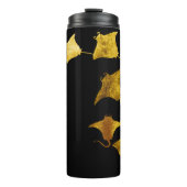 Goldene Stingrochen Thermosbecher (Vorderseite)