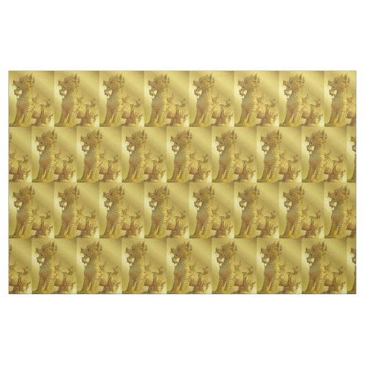 goldene Stoffe, buntes Haus Textilien schön Stoff (Fat Quarter (45,7 x 55,9 cm))