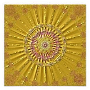 "Goldene Strahlen" als Fotodruck ca. 30 cm x 30 cm