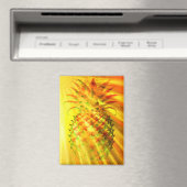 Goldene Strahlen durchdringen eine große Ananas Magnet (In Situ (Geschirrspüler))