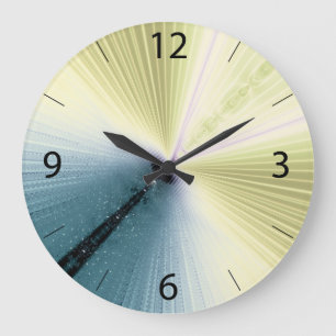 Goldene Strahlen Große Wanduhr