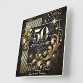 Goldene Strahlung: 50 Jahre Quadratische Wanduhr (Winkel)
