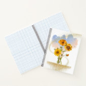 Goldene Strahlung (weiß) Notizblock (Innenseite)