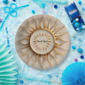 "Goldene Strahlungsleistung" Pappteller (Party)