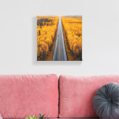 Goldene Straße durch den Wald Leinwanddruck (Insitu (Wohnzimmer))