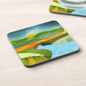 Goldene Straße Getränkeuntersetzer (Linke Seite)