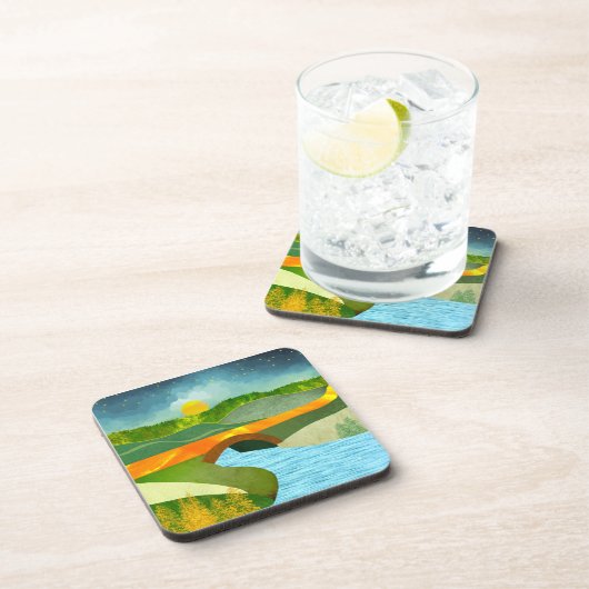 Goldene Straße Getränkeuntersetzer (Rechte Seite)