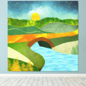 Goldene Straße Leinwanddruck (Insitu (Holzboden))