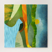 Goldene Straße Puzzle (Horizontal)