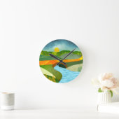 Goldene Straße Runde Wanduhr (Zuhause)