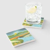 Goldene Straße Steinuntersetzer (Seitenansicht)