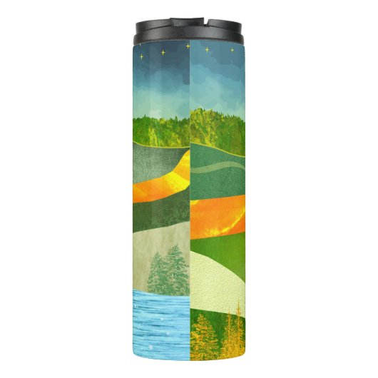 Goldene Straße Thermosbecher (Rückseite)