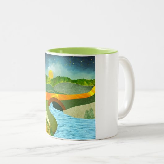 Goldene Straße Zweifarbige Tasse (VorderseiteRechts)