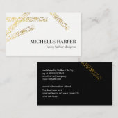 Goldene Streifen künstlerisch Visitenkarte (Vorne/Hinten)