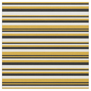 Goldene Streifen, Schwarz/Weiß, Streifen/Linien-M Stoff