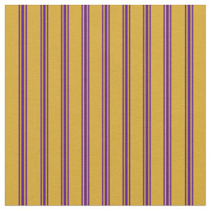 Goldene Streifen und farbige Indigostreifen Stoff