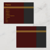 Goldene Streifen - Visitenkarte (Vorne/Hinten)