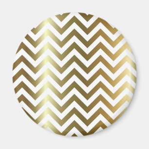 Goldene Streifen Zickzack Muster Magnet