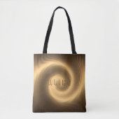 Goldene Strudelbeschaffenheit. Monogramm Tasche (Vorderseite)