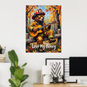 Goldene Strums: Bärenhonorare Poster (Heimbüro)