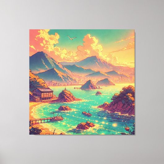 Goldene Stunde am Meer Leinwanddruck (Vorderseite)