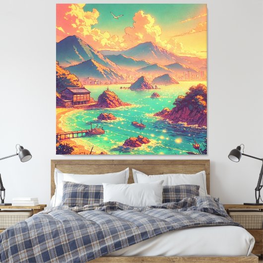 Goldene Stunde am Meer Leinwanddruck (Insitu (Schlafzimmer))