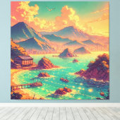 Goldene Stunde am Meer Leinwanddruck (Insitu (Holzboden))