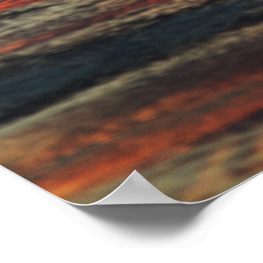 Goldene Stunde am Meer Poster (Ecke)