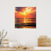 Goldene Stunde am Meer Poster (Küche)