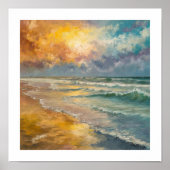 Goldene Stunde am Strand Poster (Vorne)