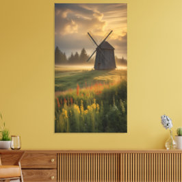 Goldene Stunde an der alten Windmühle Leinwanddruck